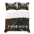 Retro Horror Movie Friends Duvet Cover Set – Customizable Bedding