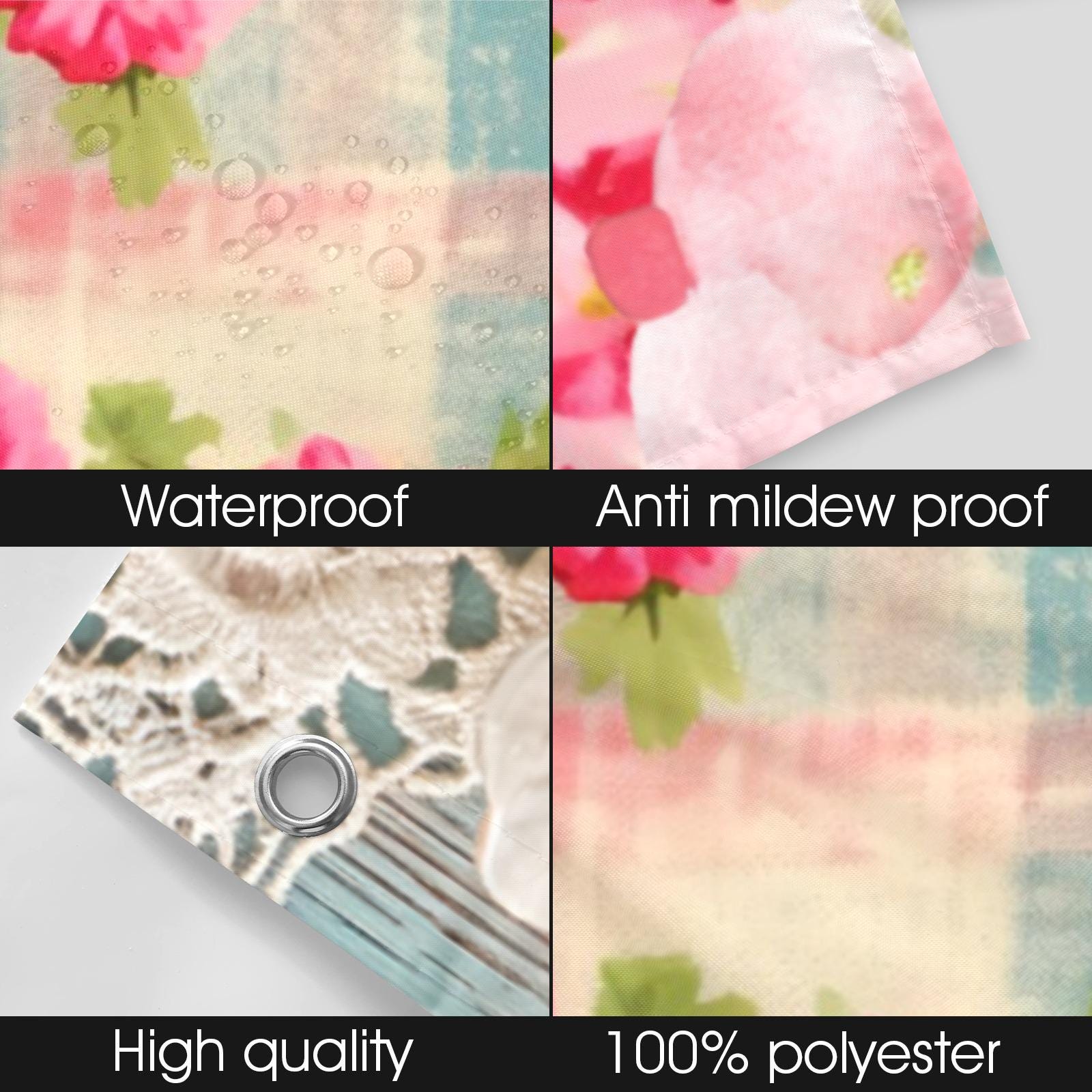 Shabby Cottage Chic Boho Shower Curtain