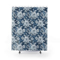 Boho Denim Lace Inspired Shower Curtain | Bohemian Bathroom Decor