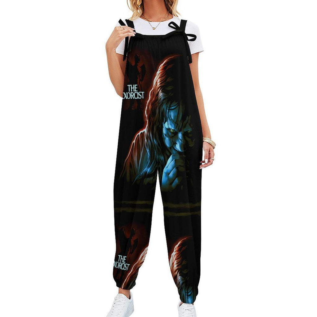The Exorcist Inspired Jumpsuit Gothic Streetwear Romper | Spooky Graphic Outfit | Halloween Statement Piece | Edgy Fashion