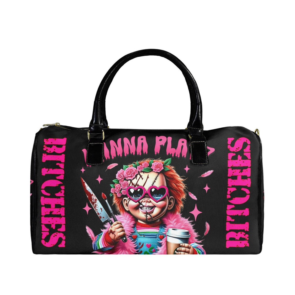 Retro Chucky Horror Duffel Bag, Extra Large Sarcasm Tote Weekender Bag