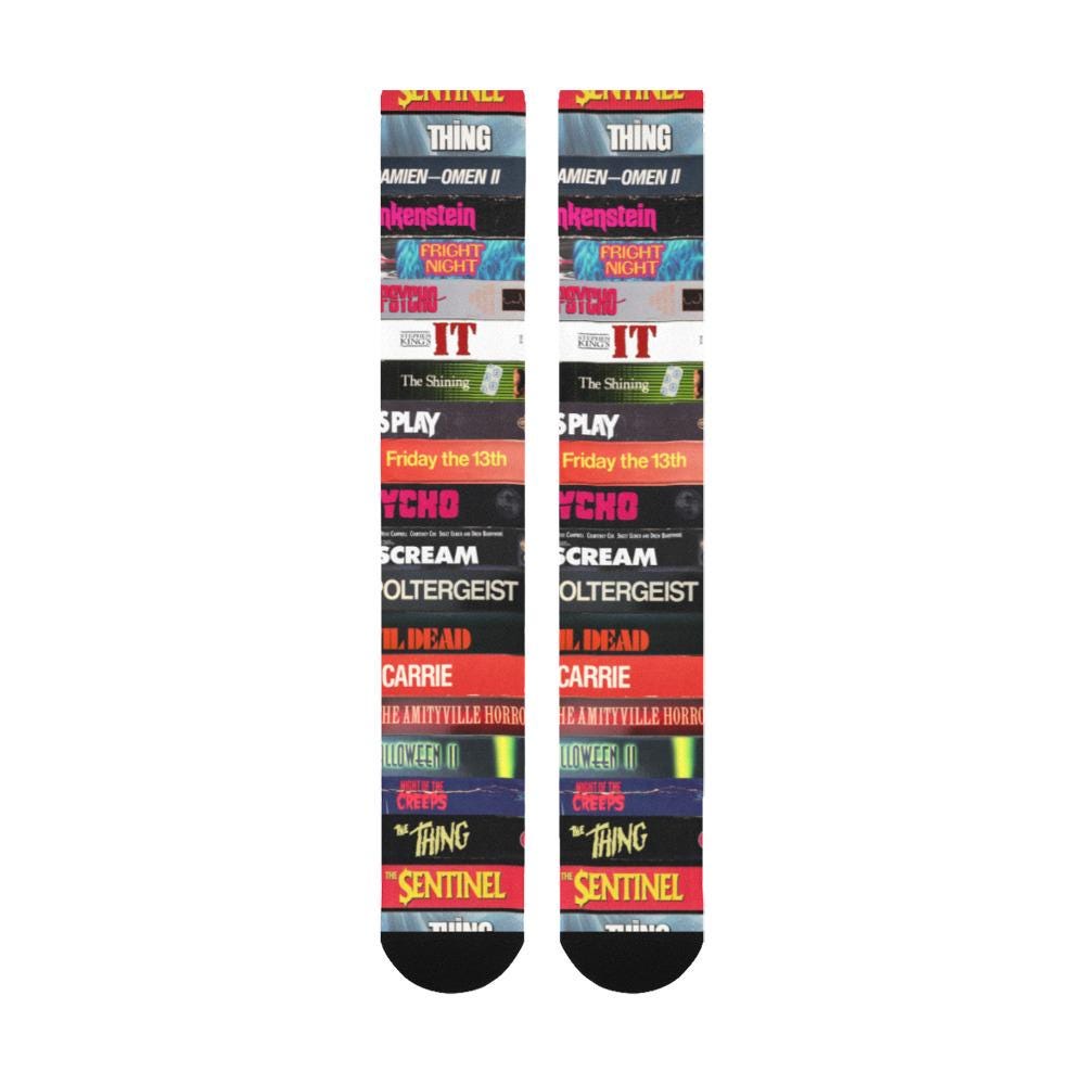Retro VHS Horror Movie Socks – 80s 90s Nostalgia Film Lover Gift