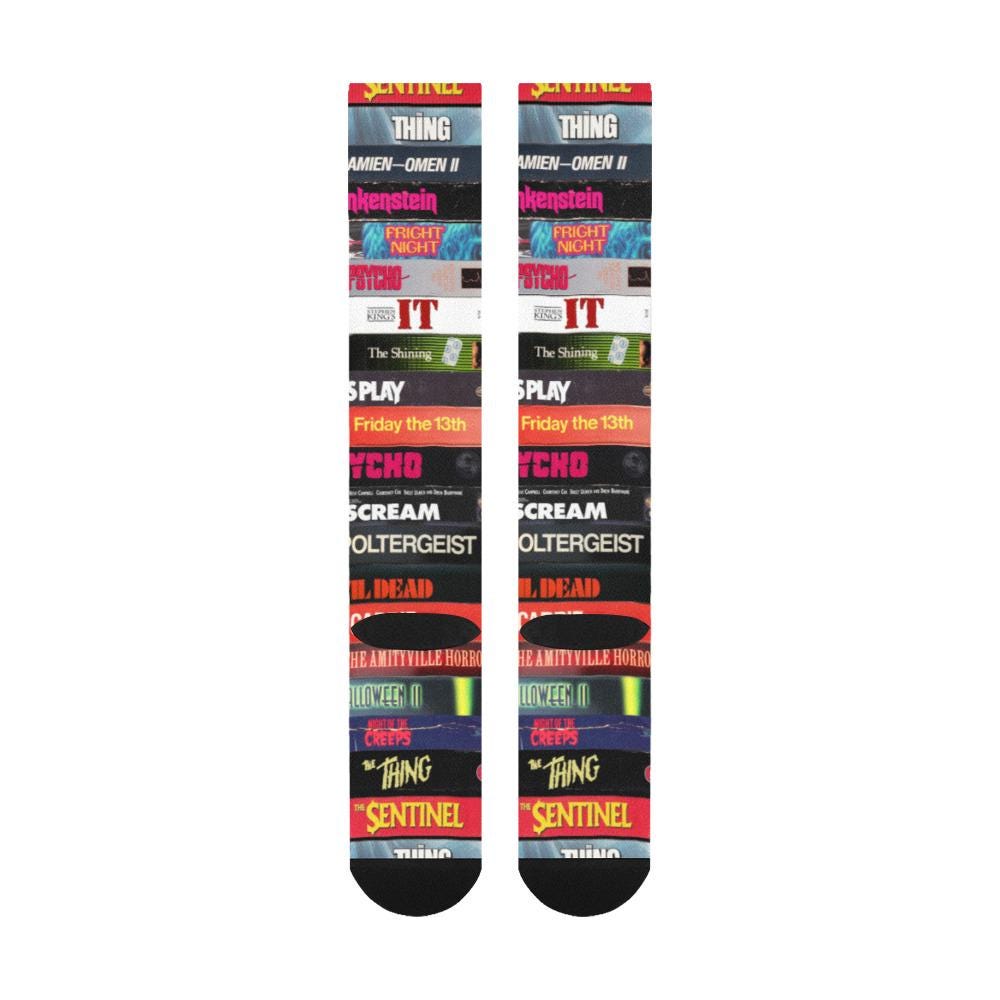 Retro VHS Horror Movie Socks – 80s 90s Nostalgia Film Lover Gift