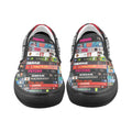 Horror VHS Slip-On Sneakers: 80s 90s Retro Movie Style Shoes